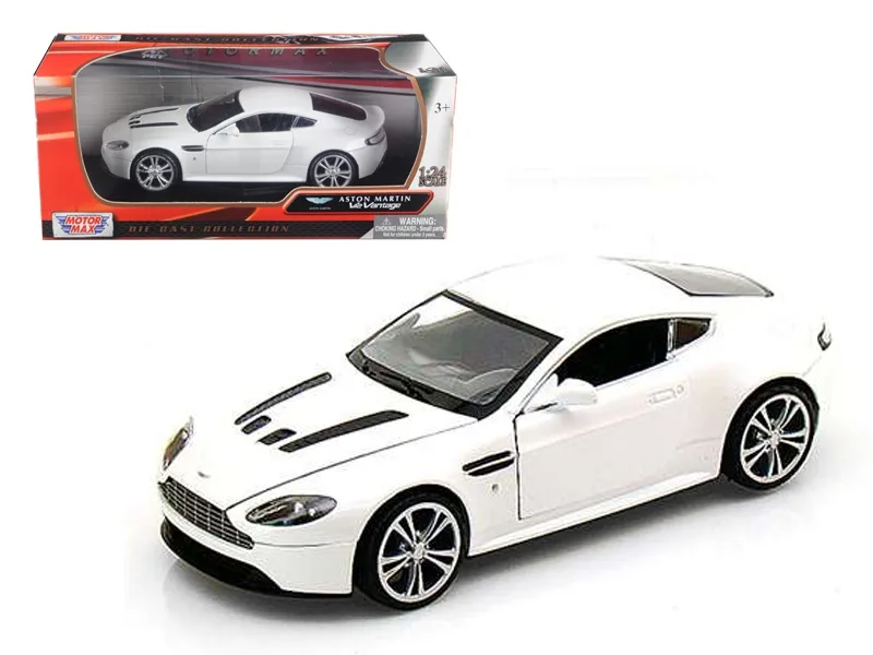 MOTORMAX MOTORMAX Aston Martin V12 Vantage Pearl White 1/24 hobby collectible — product photo