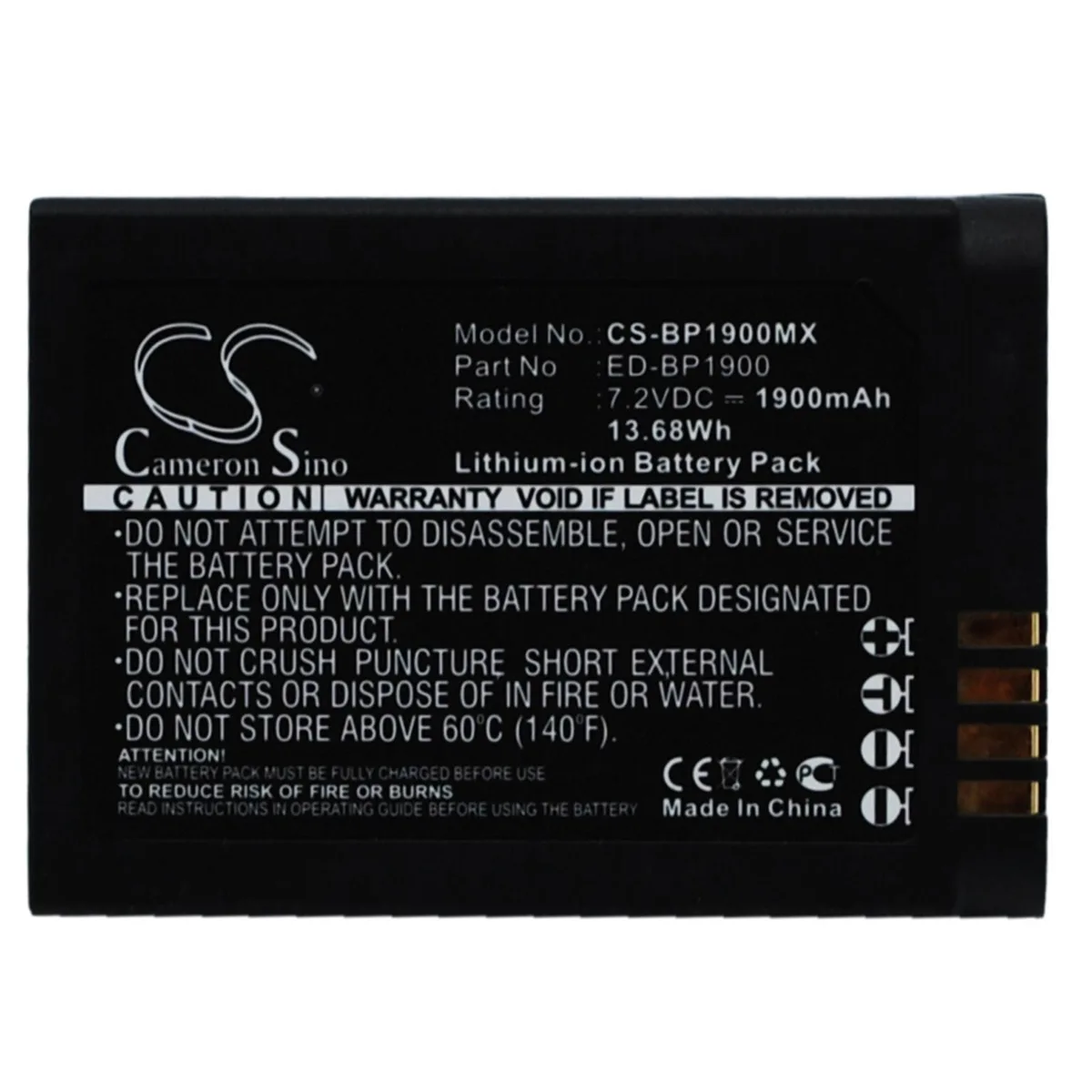 Cameron &amp; Co Cameron &amp; Co DS-CS-BP1900MX camera battery 1900mAh 7.2V — product photo