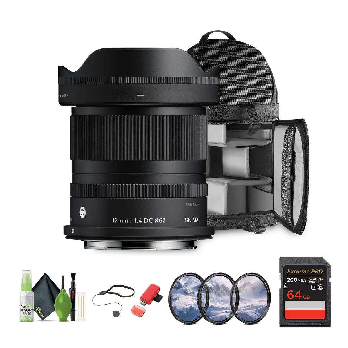 SIGMA SIGMA 12mm f/1.4 DC Contemporary Canon RF Bundle 1 camera lens — product photo