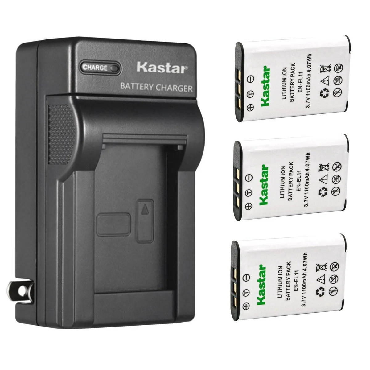 Kastar Kastar EN-EL11 3-Pack Battery &amp; AC Wall Charger — product photo
