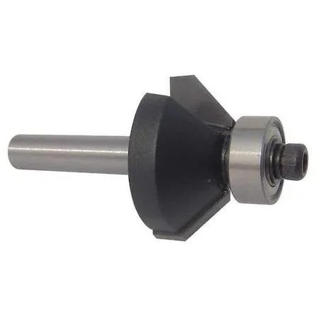 Westward 16Y551 chamfer router bit carbide tipped silver metal cylinder