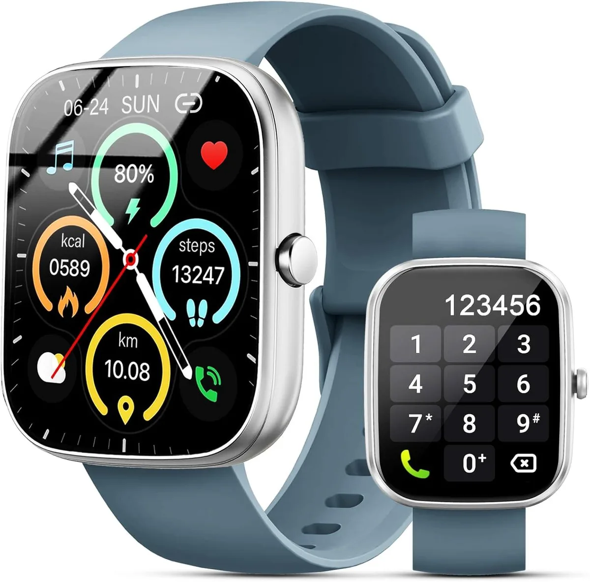  Fempoin Smart Watch Light Gray01 1.96" 110+ Sports IP68 Bluetooth 5.3 — product photo