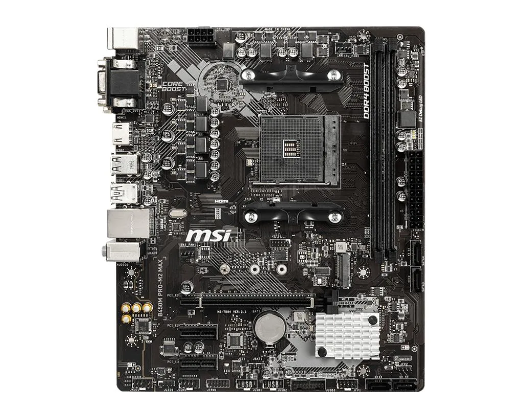 MSI MSI B450M PRO-M2 MAX AMD motherboard — product photo