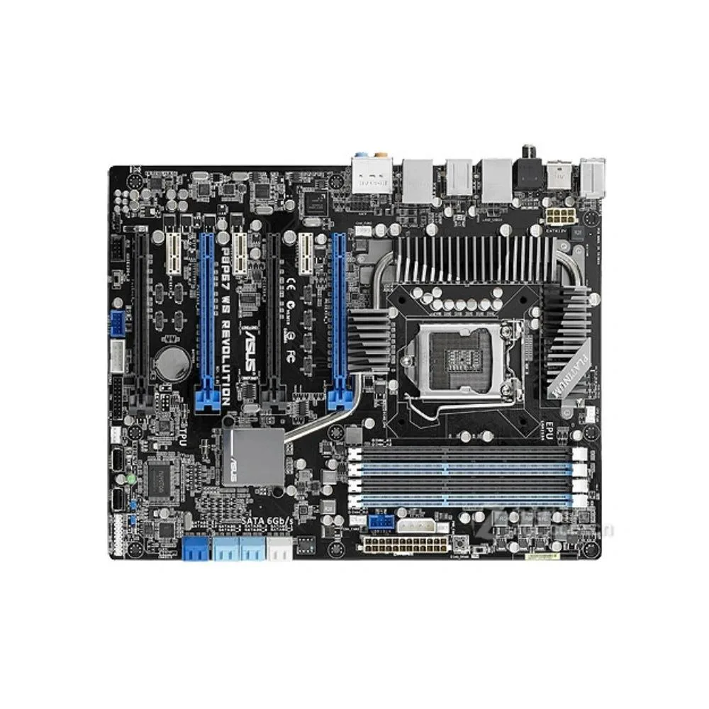 ASUS ASUS P8P67 WS Revolution Intel P67 LGA 1155 DDR3 32GB ATX motherboard — product photo