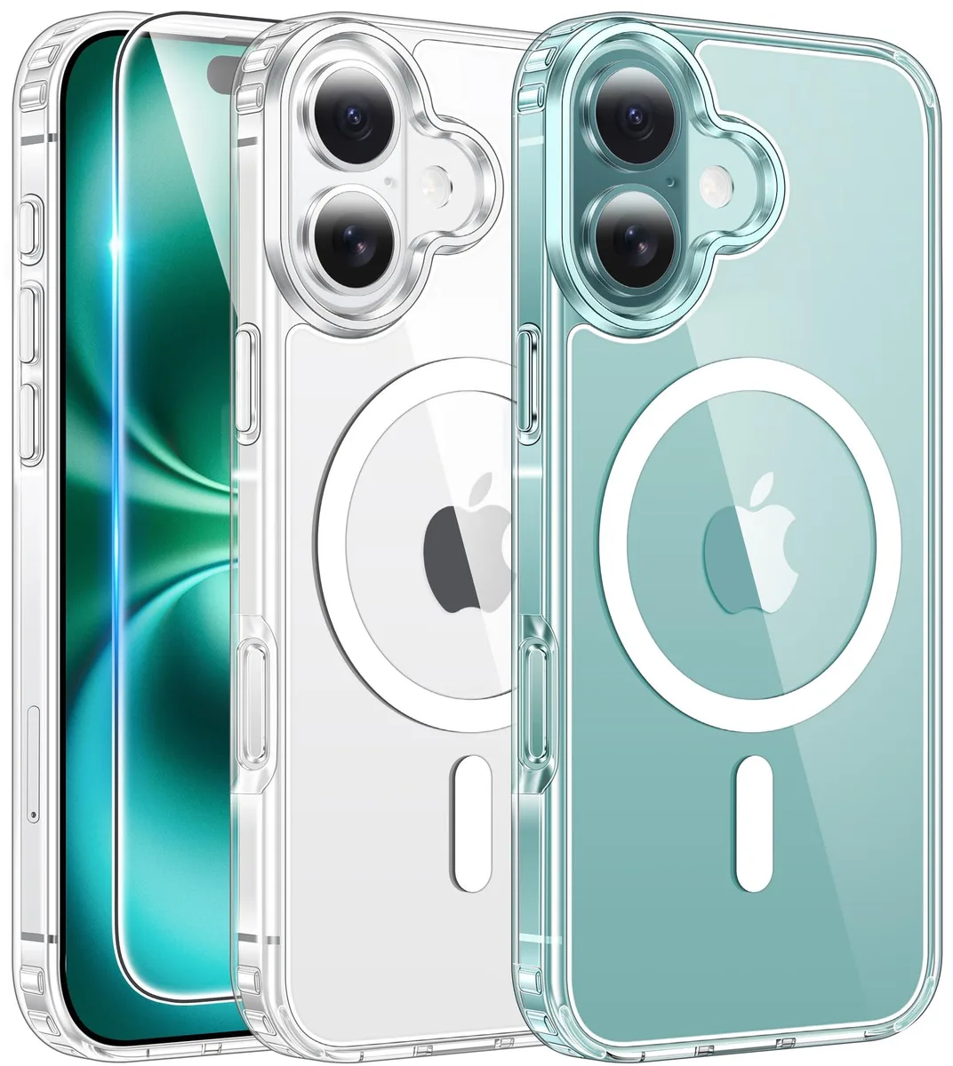  FNTCASE iPhone 16 Clear Case with 38 N52 Magnets 10ft Drop Protection — product photo