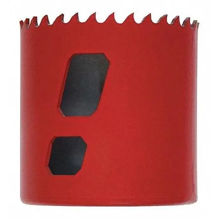 Cylindrical bi-metal hole saw, 60mm diameter, silver teeth on dark body