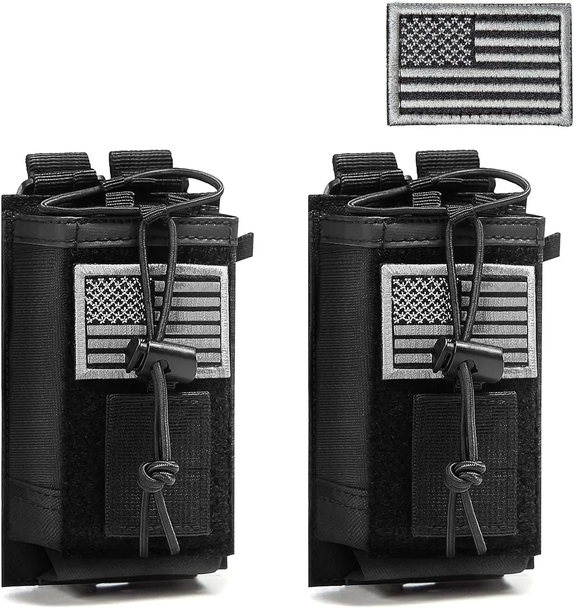 usbroway usbroway Tactical Radio Holder 2 Pack Molle Holster 1000D Nylon 3.5x1.7x5.9in — product photo