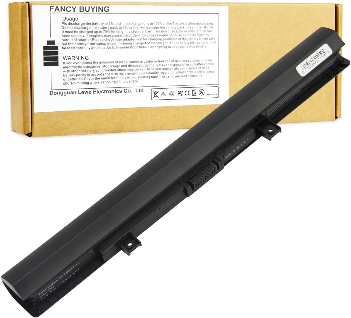 TAURKENAM TAURKENAM 4-cell 2200mAh 14.8V Li-ion laptop battery for Toshiba Satellite C55 L55 series — product photo