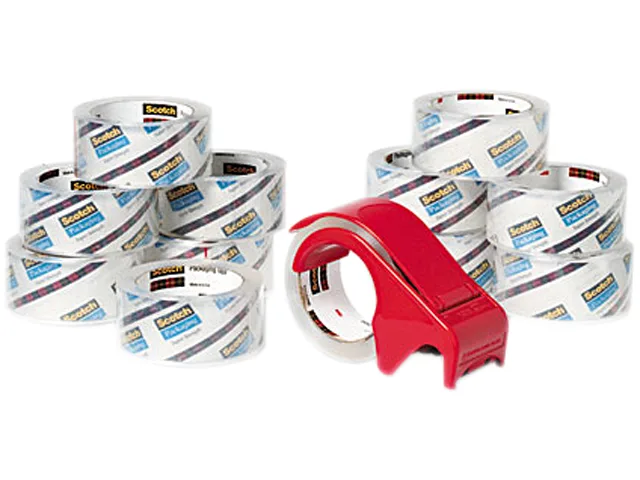 3M 3M 385012DP3 Heavy Duty Packaging Tape 1.88" x 54.6 yd Clear 12/Box — product photo