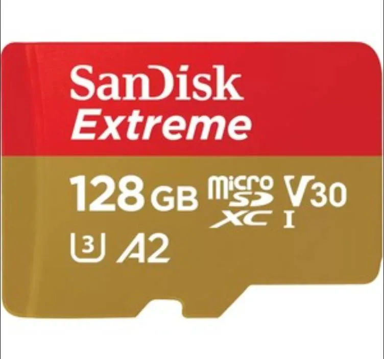 SanDisk SanDisk Extreme 128GB microSDXC 190/90MB/s U3 V30 A2 — product photo