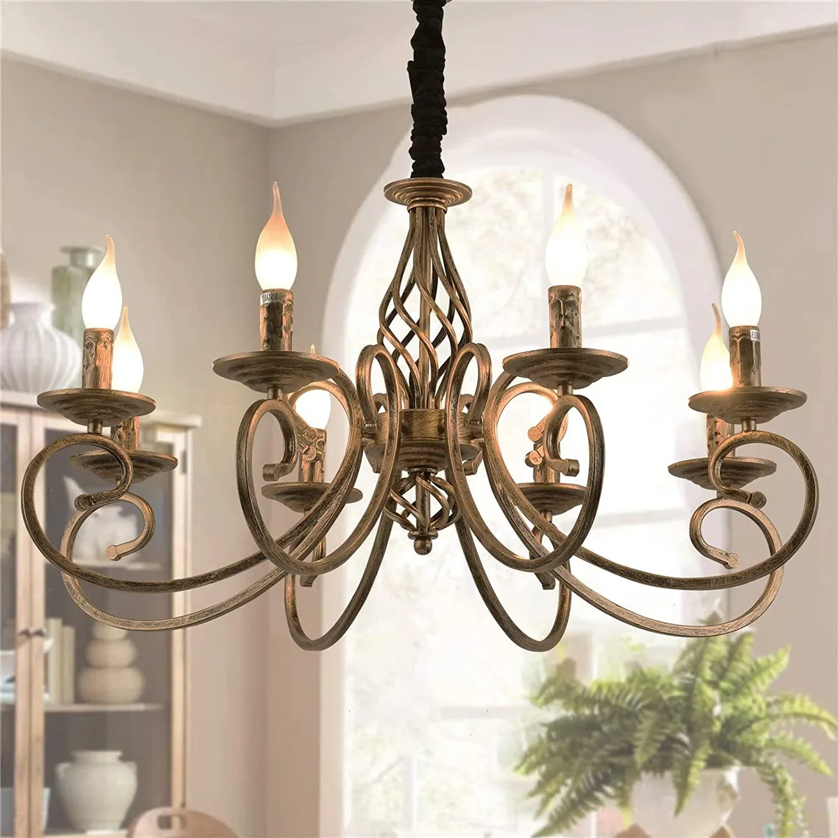 GARWARE WALL ROPES GARWARE WALL ROPES 8-Light Flush Mount Bronze 28x15 35.4" Chain — product photo
