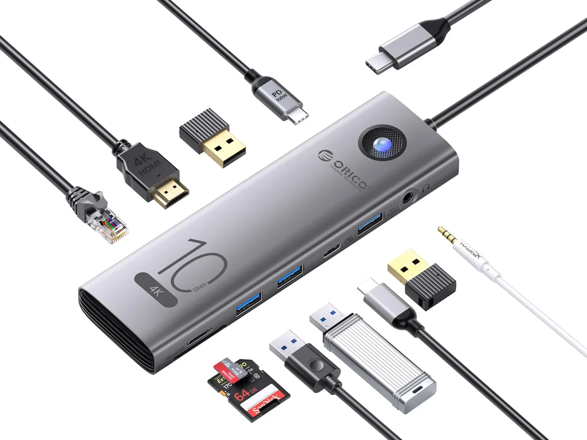 Orico Orico CX10-8P 11-in-1 10Gbps USB-C docking station — product photo