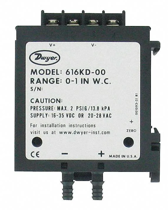 Dwyer Instruments Inc. Dwyer Instruments Inc. 616KD-03 differential pressure transmitter 0 to 5 in wc — product photo