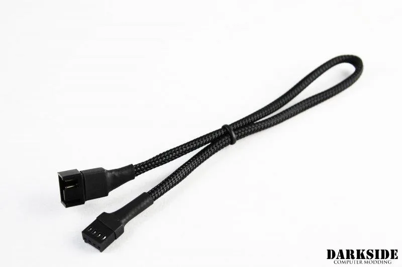 Darkside Computer Modding Darkside Computer Modding 4-Pin PWM Fan Sleeved Cable Jet Black 30cm DS-0521 — product photo