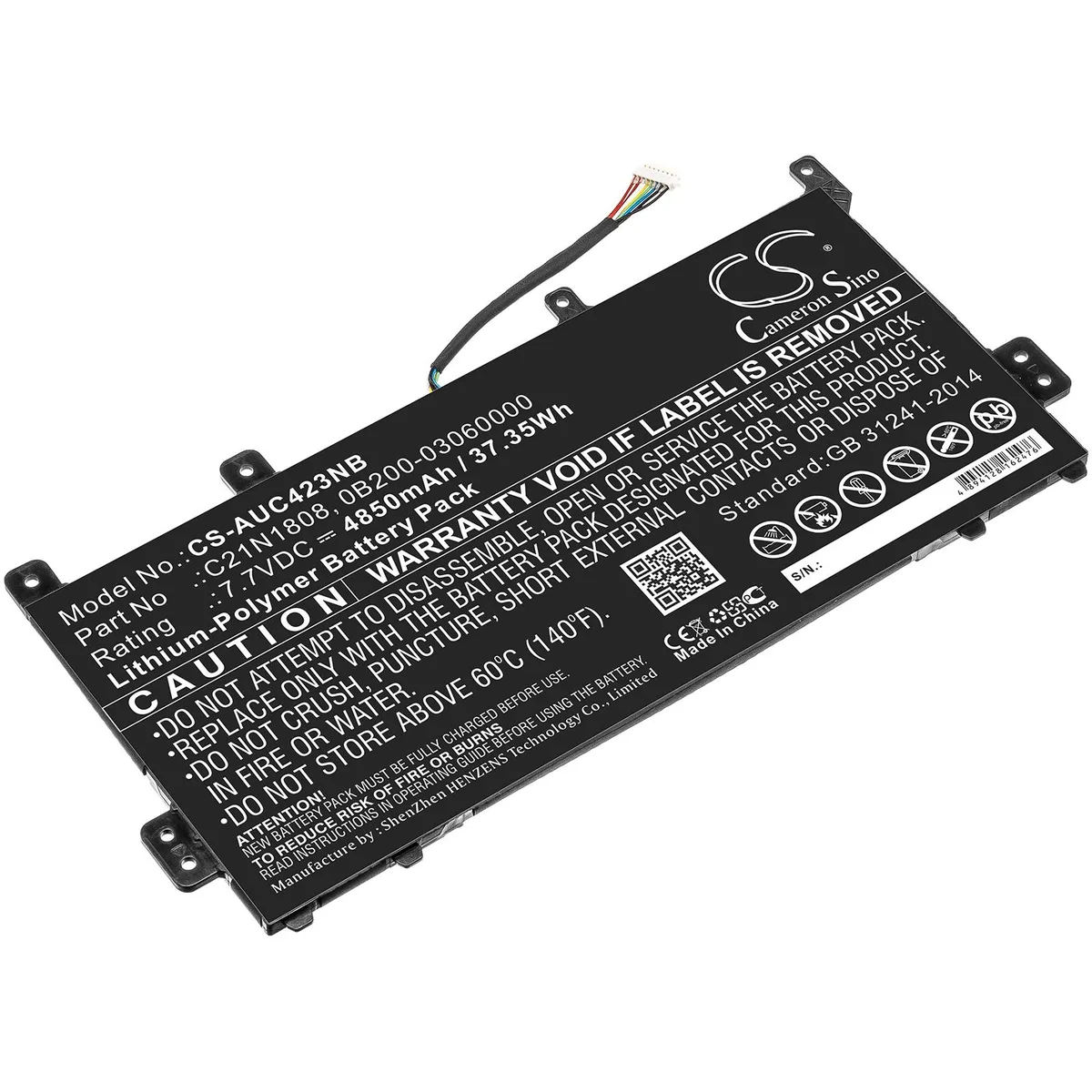 Cameron &amp; Co Cameron &amp; Co DS-CS-AUC423NB laptop battery 4.85 Ah Li-Polymer black — product photo