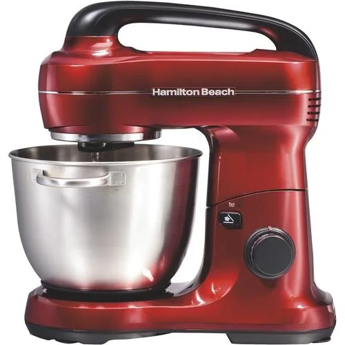 Hamilton Beach Hamilton Beach 63395G 7 Speed Stand Mixer, Metallic Red, 300W, 4 Quart Bowl — product photo