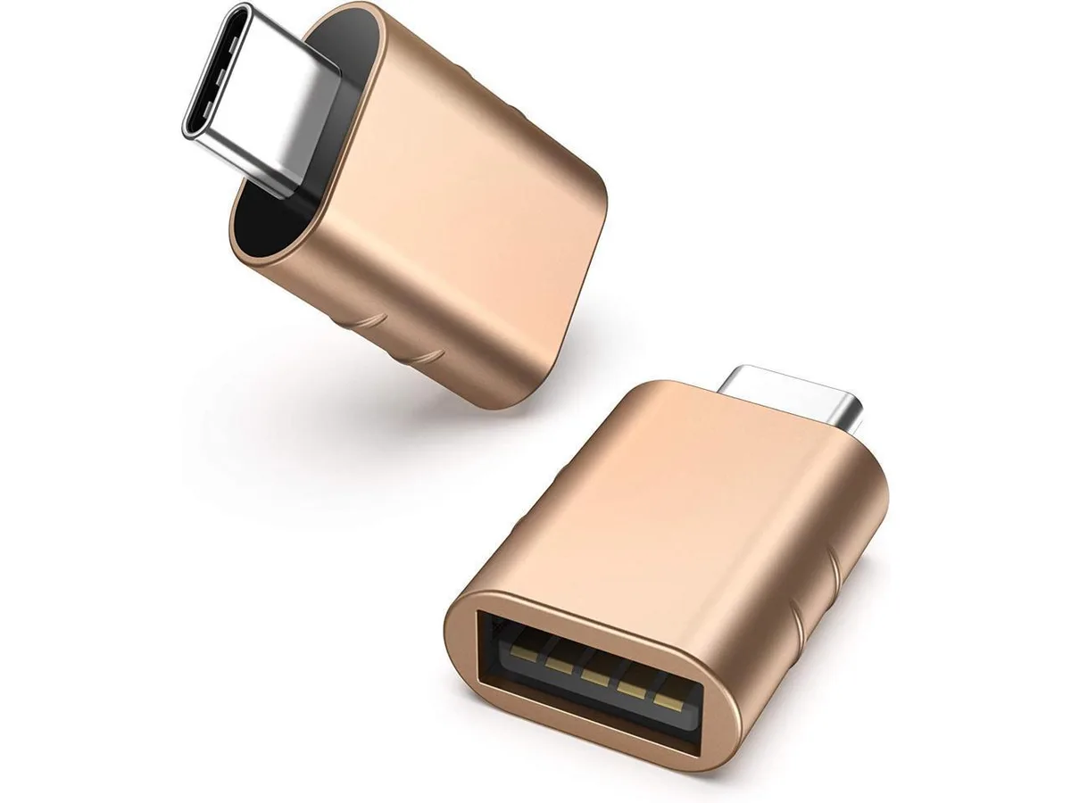 BUCIER BUCIER USB C to USB Adapter Pack of 2 Space Gold — product photo