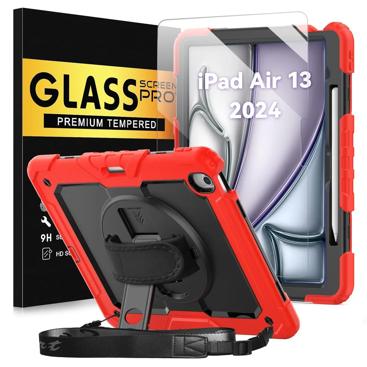 ALSEYE ALSEYE Rugged Case iPad Air 13 M3 2025 M2 2024 Red — product photo