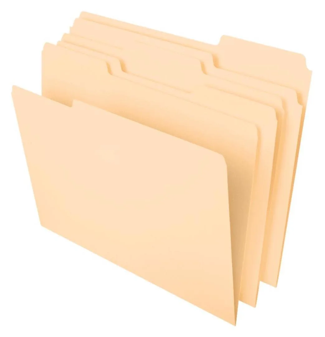  Pendaflex Manila File Folders 100 Pack Letter Size 8.5x11 3 Top Tabs — product photo