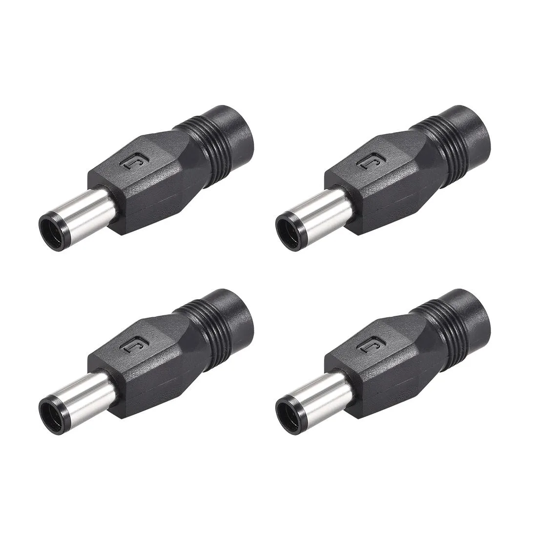 Unique-Bargains Unique-Bargains 4pcs DC Power Adapter 7.4x5.0mm Male to 5.5x2.1mm Female Black — product photo