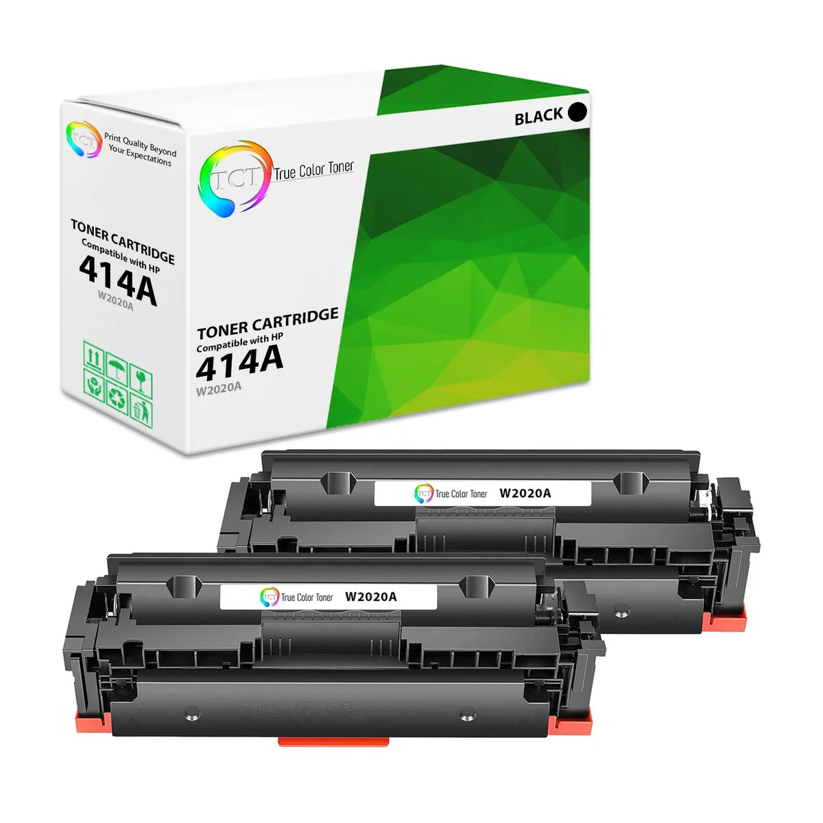 True Color Toner True Color Toner 414A Black Toner Cartridge 2 Pack W2020A — product photo