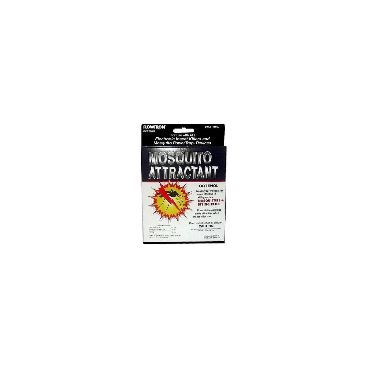Six transparent octenol mosquito attractant cartridges 1660mg each