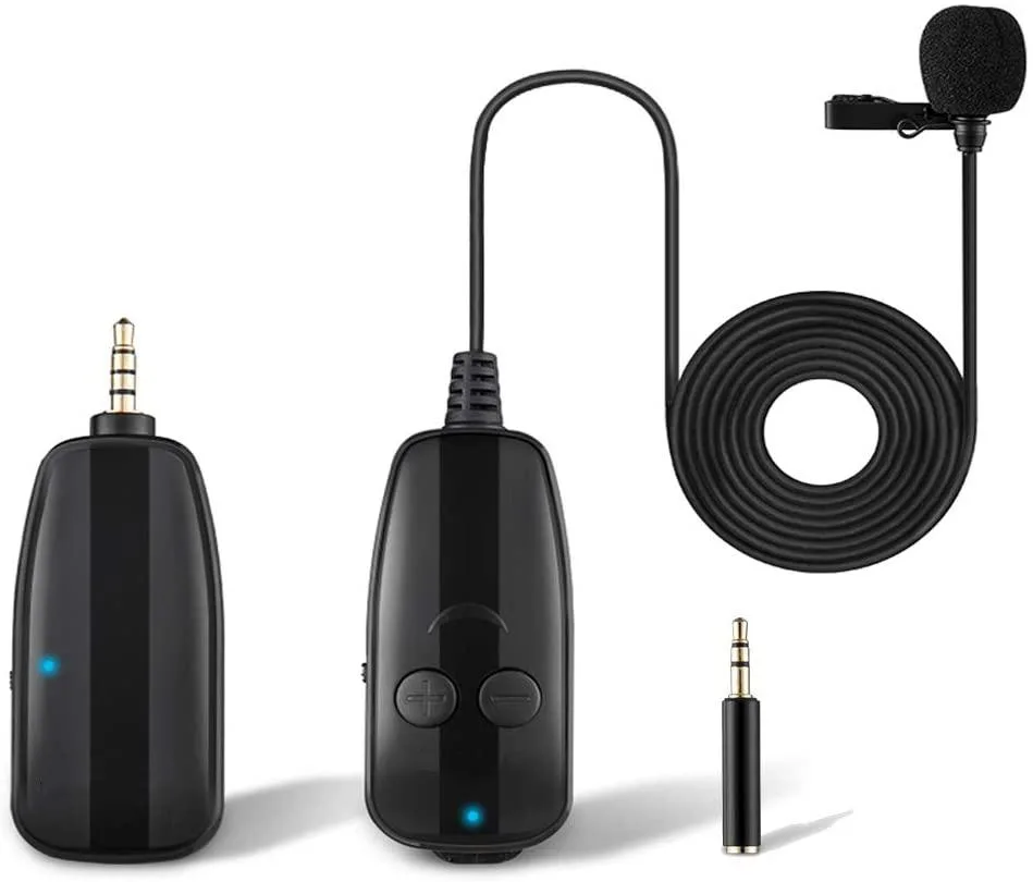 BONAEVER BONAEVER Wireless Lavalier Microphone UHF 130 ft 25 ch 3.5 mm TRRS — product photo
