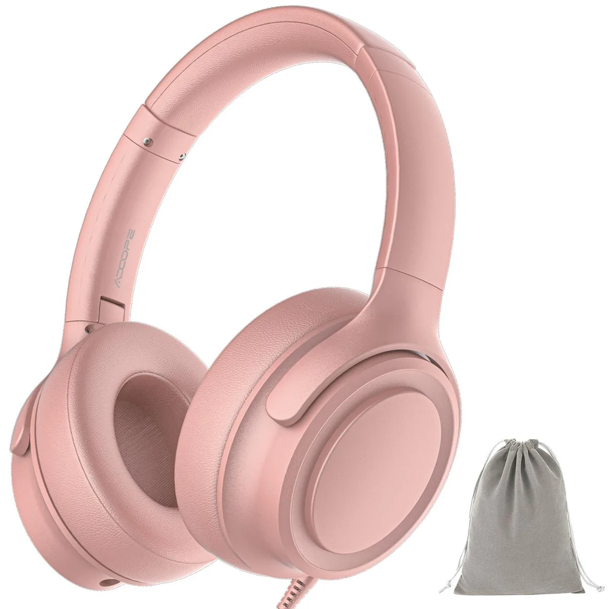 BESIGN BESIGN Wired USB-C Over-Ear Headphones with Bag Gold 2 in 1 accessory — product photo