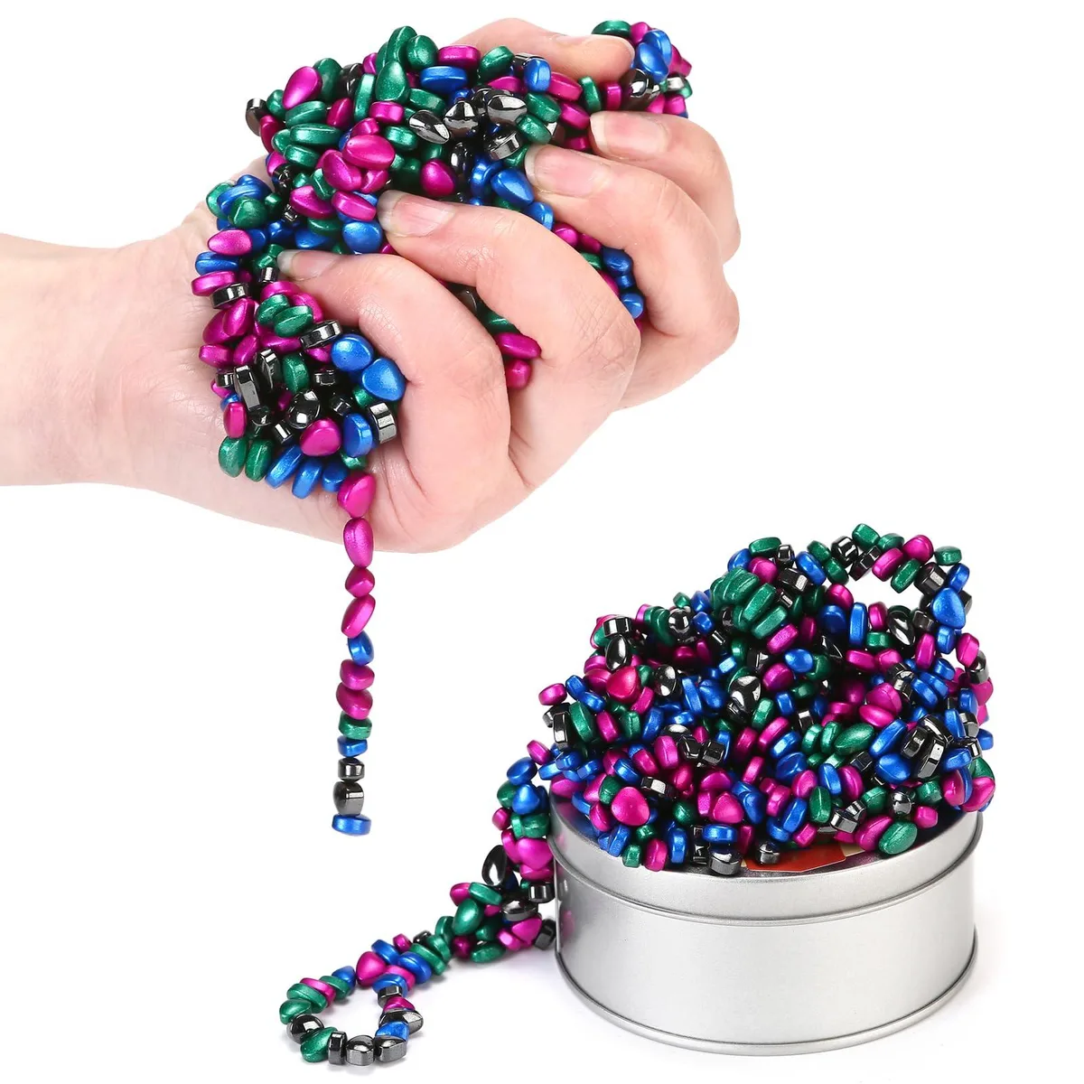 Multicolour magnetic putty balls, 540 pieces, .7 cm each