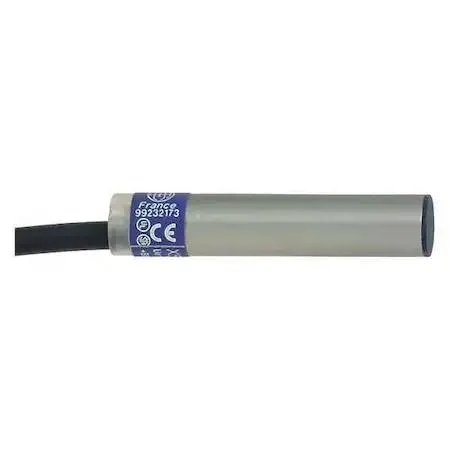 Cylindrical inductive proximity sensor, stainless steel body, 51 mm long, 2 m cable