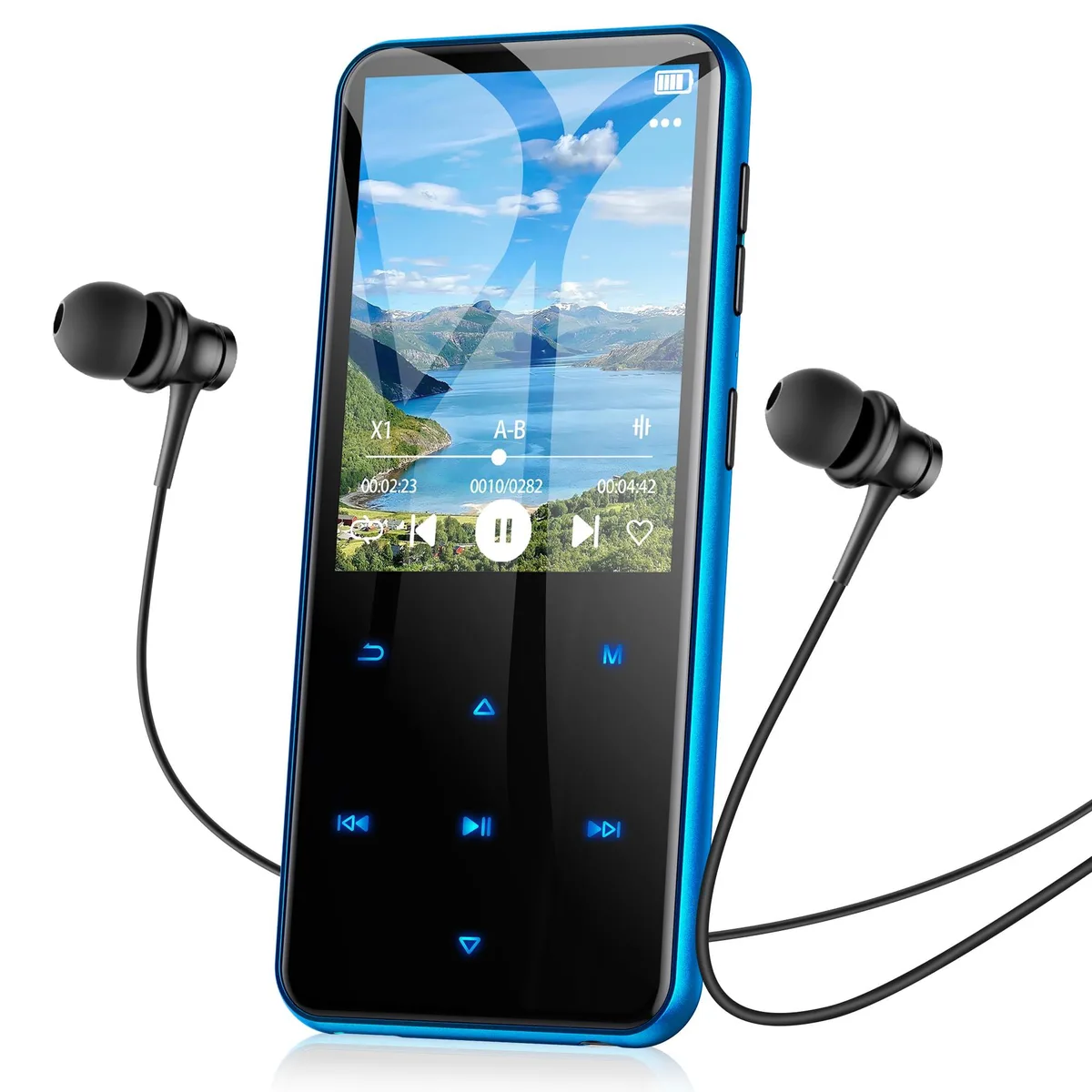  AGPTEK M3 64GB MP3 Player Bluetooth 5.3 Blue — product photo