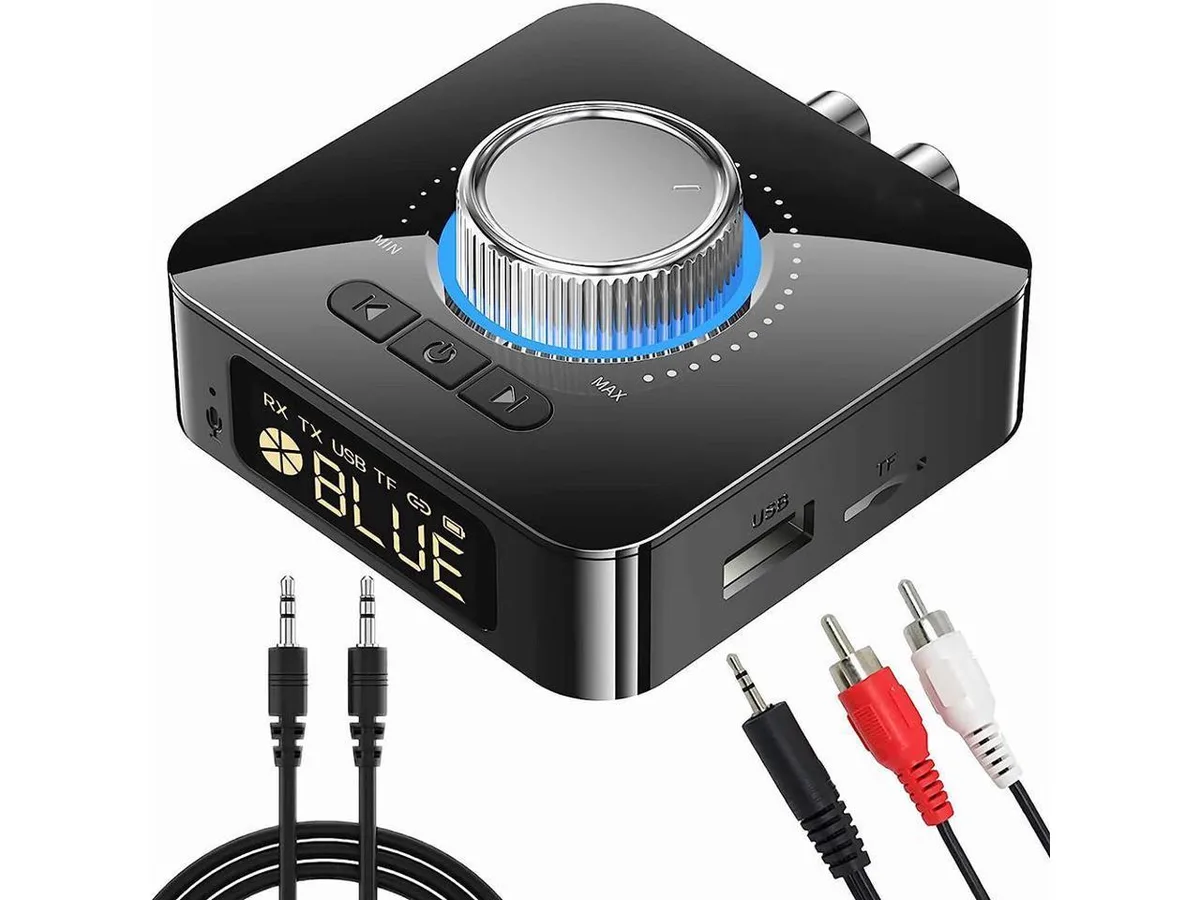 KEHIPI KEHIPI Bluetooth 5.0 Audio Adapter 5-in-1 Transmitter Receiver USB TF Card MP3 Player — product photo