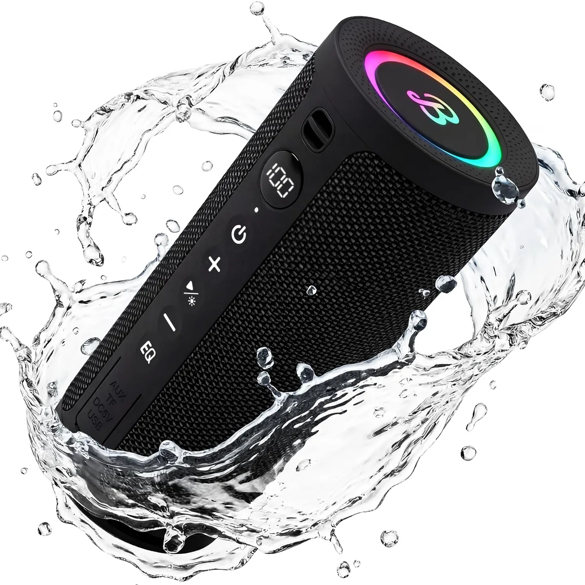  BassBloom ROAR 3 Portable Speaker 20W 24H IPX6 Bluetooth 5.4 Black — product photo