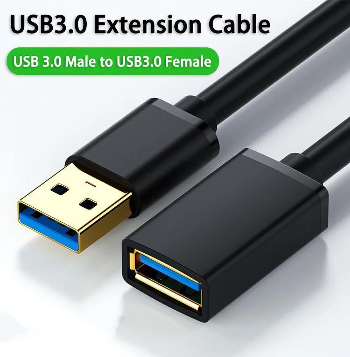 Vszerda Vszerda USB 3.0 Extension Cable Male to Female 3.3 ft for Flash Drive Card Reader Hard Drive — product photo