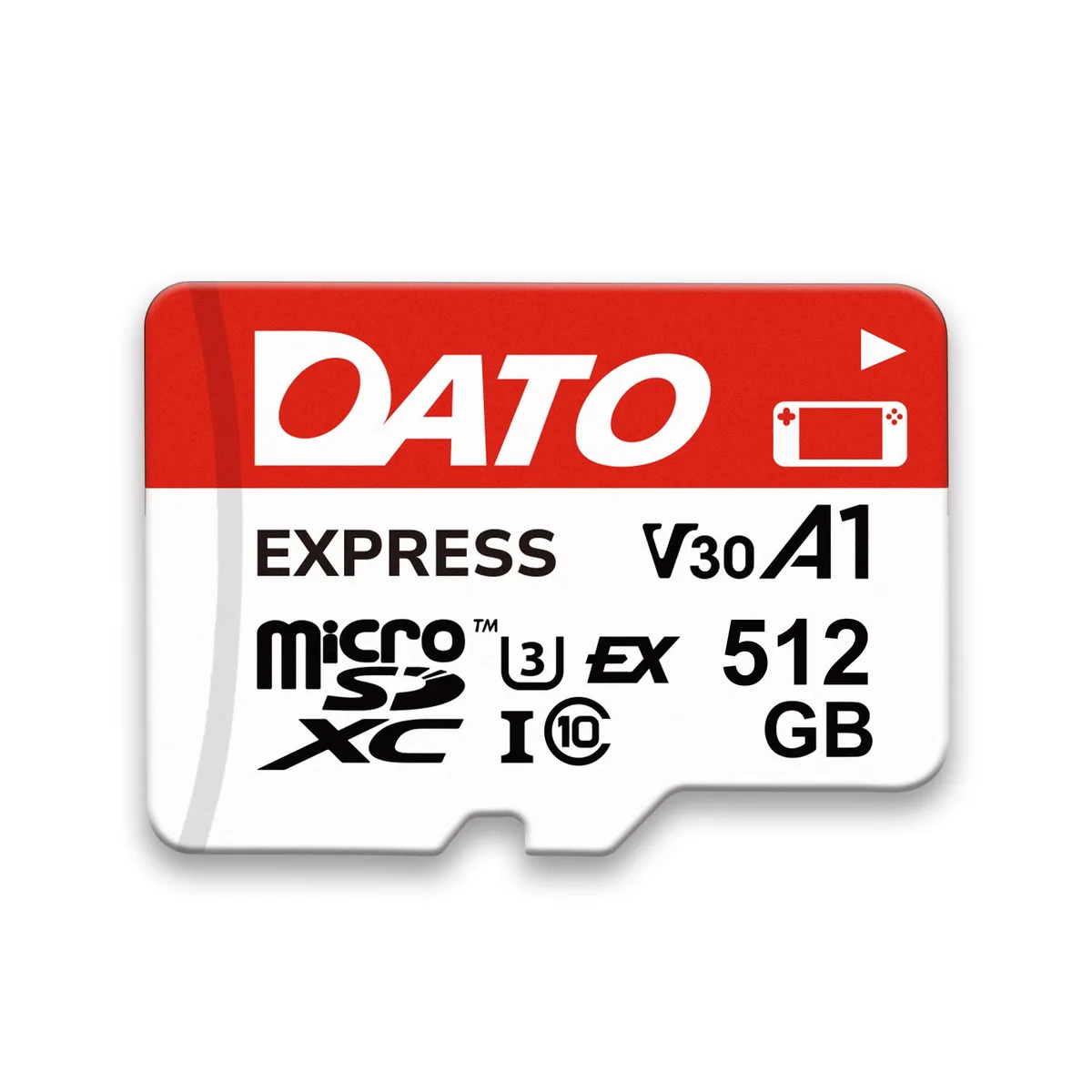 DATO DATO Express 512GB microSDXC NVMe memory card — product photo