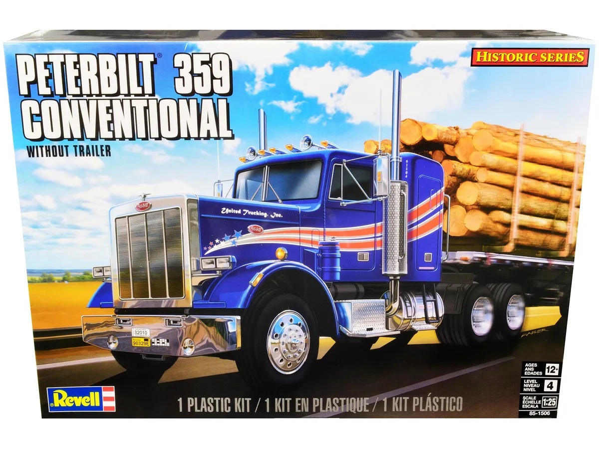 Revell Revell Peterbilt 359 Truck Tractor 1/25 Scale Model Kit 116 Parts — product photo