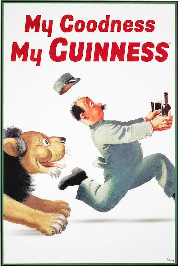 Guinness Lion poster print 24 by 36 inches on premium heavy stock paper
