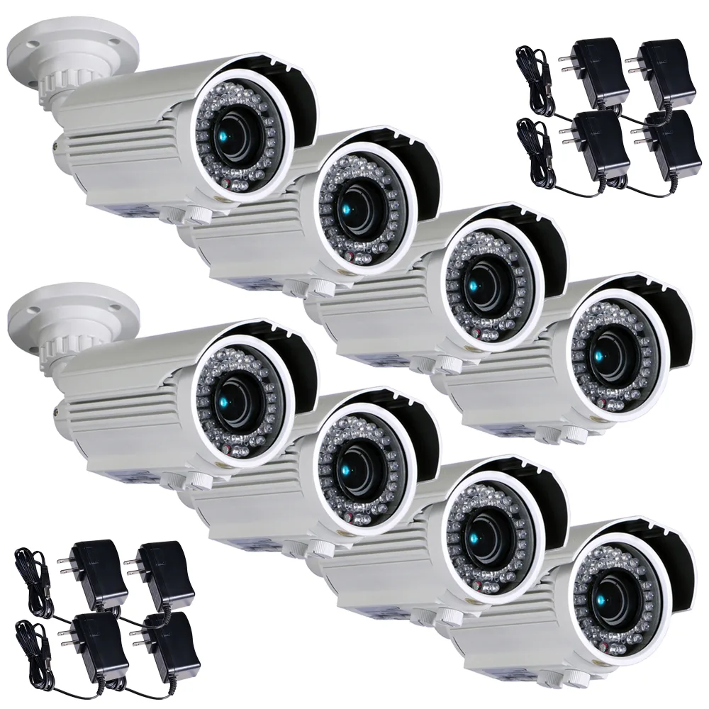 VideoSecu VideoSecu IRE96WK8-N1 8-pack 700TVL 4-9mm varifocal IP66 — product photo