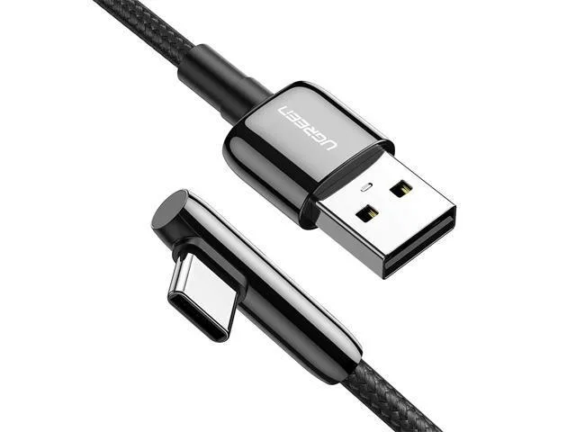 Manw Manw USB-C to USB-A 90° braided cable 6FT — product photo