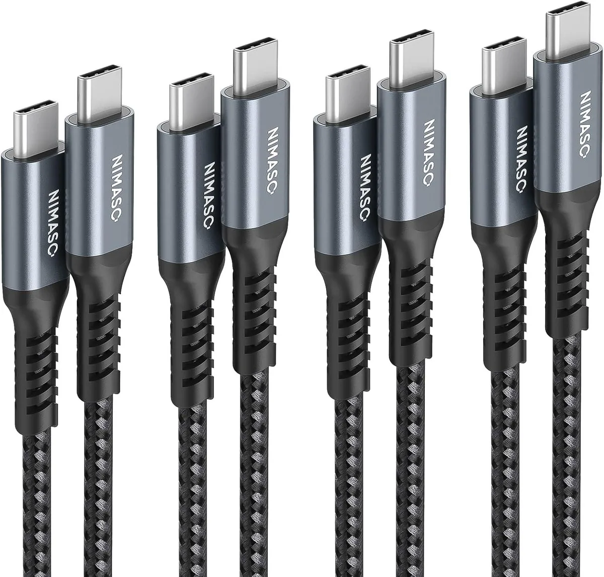 Kootion Kootion USB-C to USB-C cable 4-pack 1 ft 3.3 ft 6.6 ft 10 ft 60 W 480 Mbps — product photo