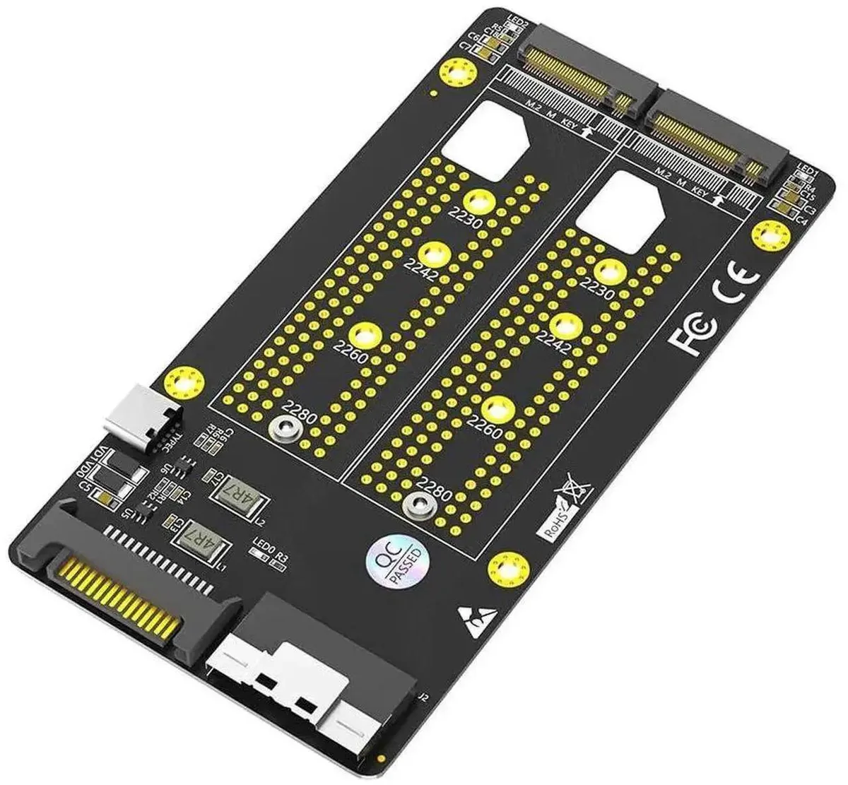 SMUGDESK SMUGDESK Dual M.2 NVMe to Slimline SFF-8654 8X Adapter — product photo