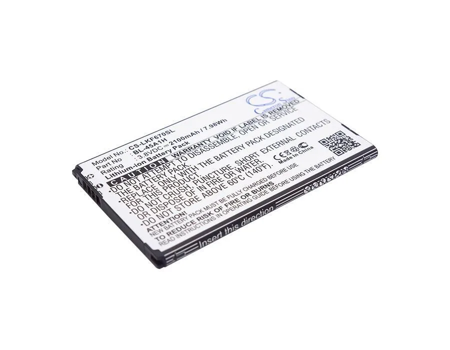 Rectangular Cameron Sino replacement battery, black finish, flat profile, connector visible