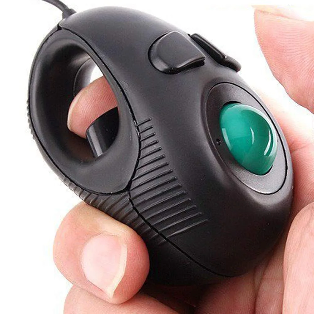 JPWEB JPWEB Ergonomic Handheld Trackball Mouse Wired Mini USB — product photo
