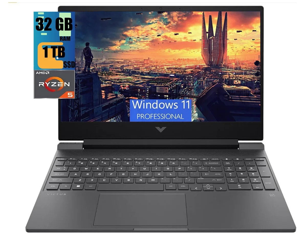 HP HP Victus 15 Raider AMD Ryzen 5 7535HS RX 6550M gaming laptop — product photo