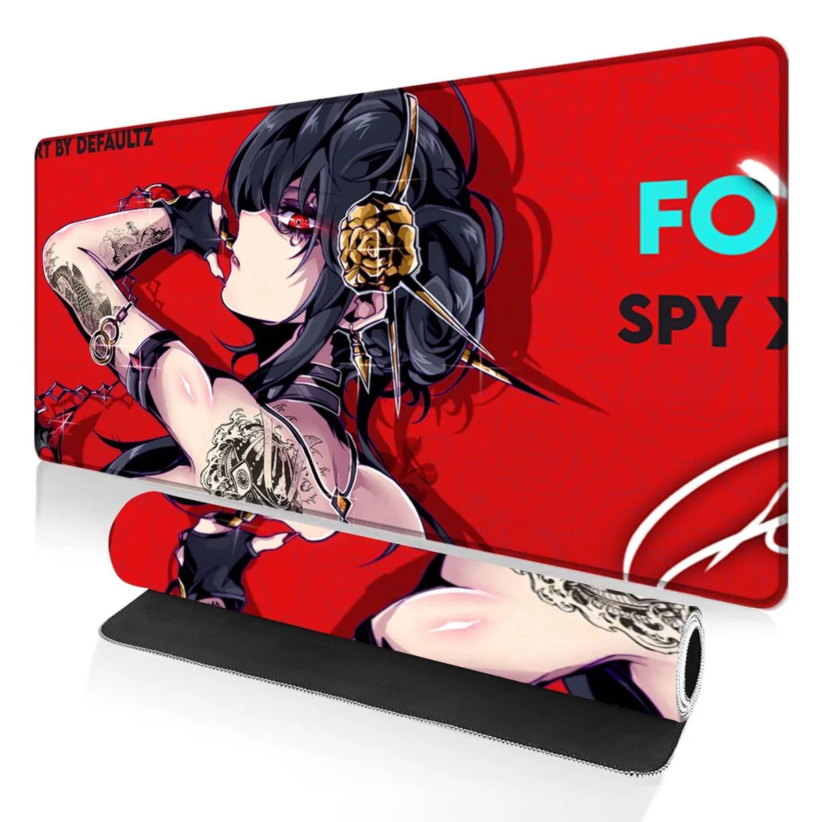 Alpha Fit Alpha Fit Anime 11 mouse pad 35.4" x 15.7" Red Rose Assassin Girl — product photo