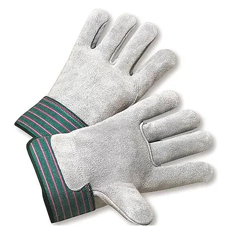 PIP PIP 600-EA Leather Gloves Cowhide Safety Cuff Wing Thumb Gray — product photo