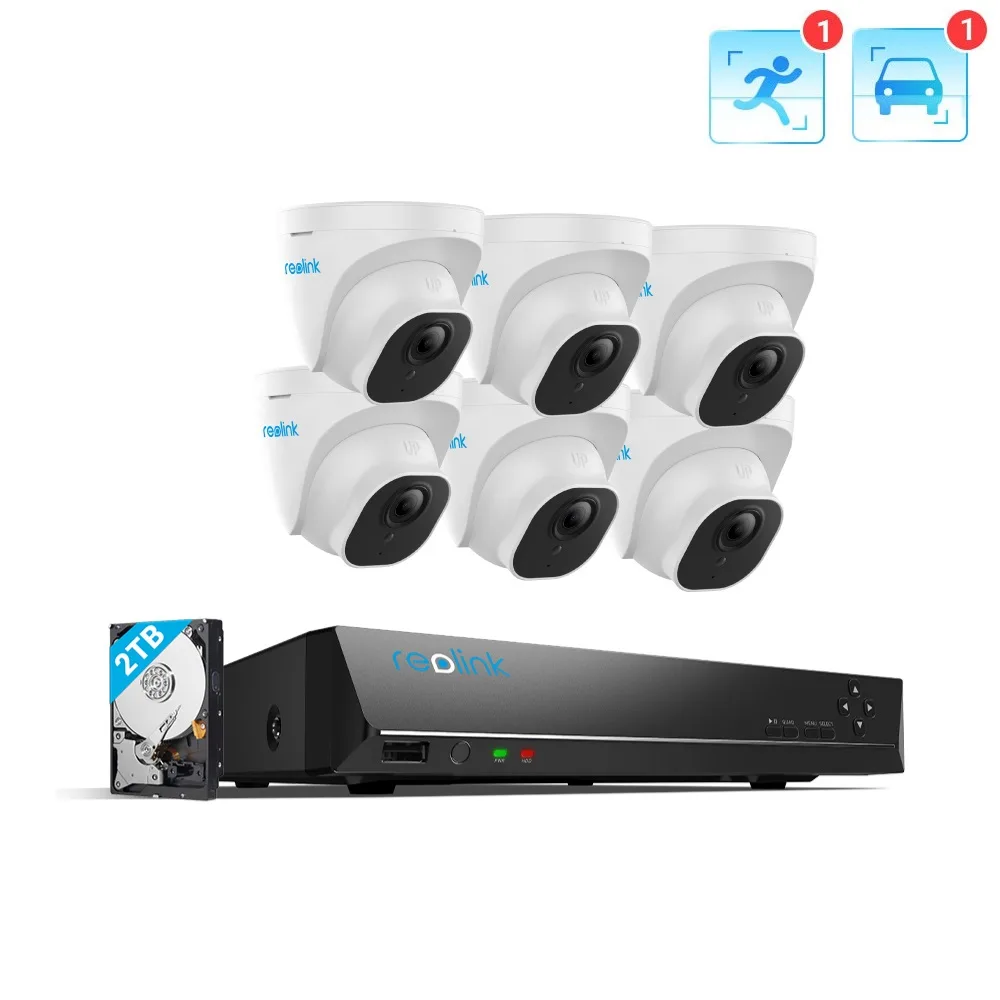 Reolink Reolink RLK8-820D6-A 8CH 4K PoE Security System 6× Dome Cameras 2TB HDD — product photo