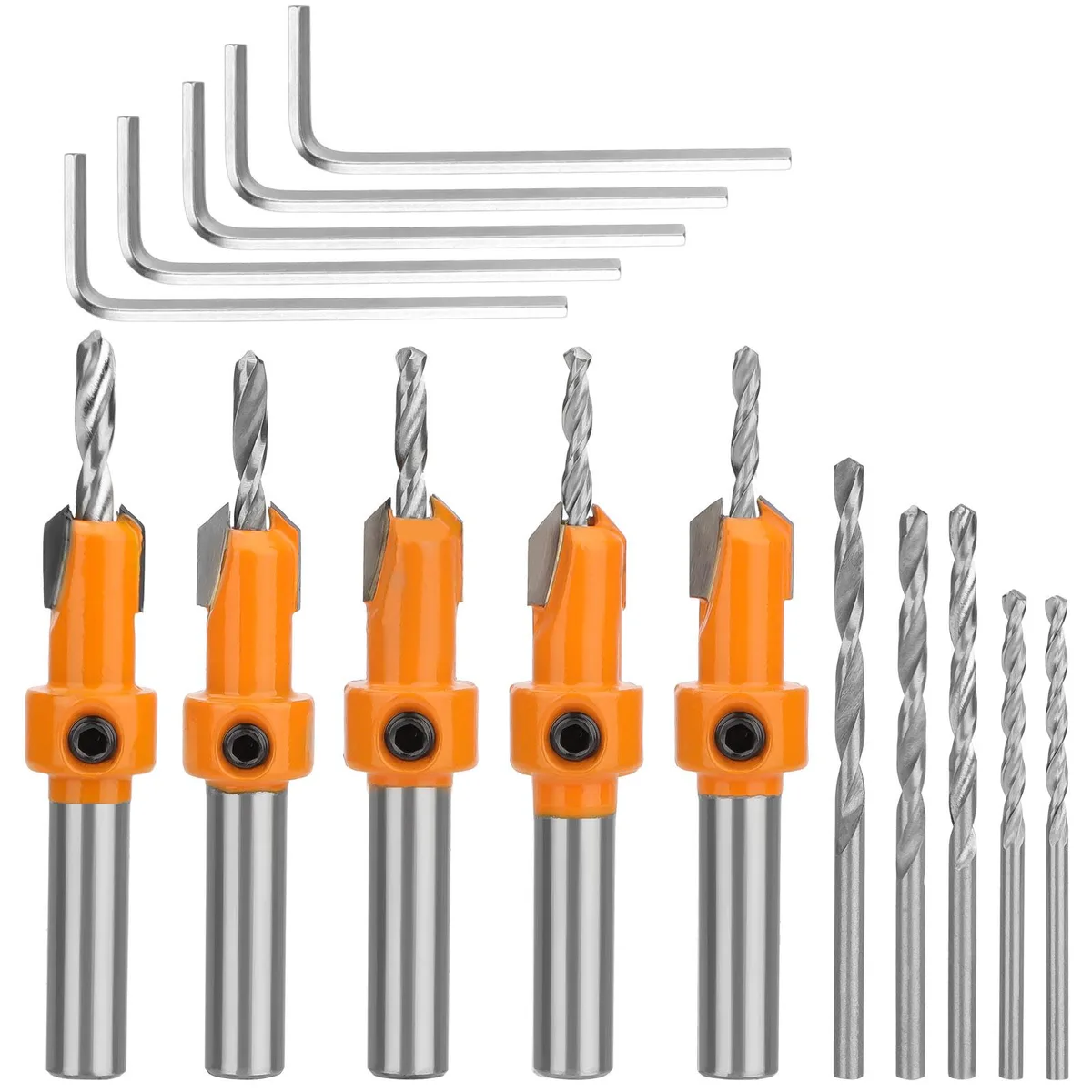 NSI NSI 15-Piece Countersink Drill Bit Set Orange 2.8 3 3.2 3.5 4mm — product photo