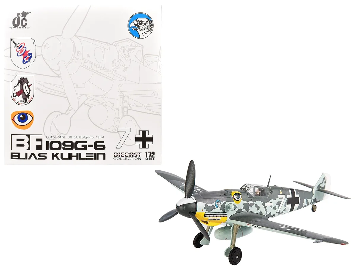 JC Wings JC Wings Messerschmitt BF 109G-6 "JG 51, Bulgaria" 1/72 Diecast Fighter Aircraft — product photo
