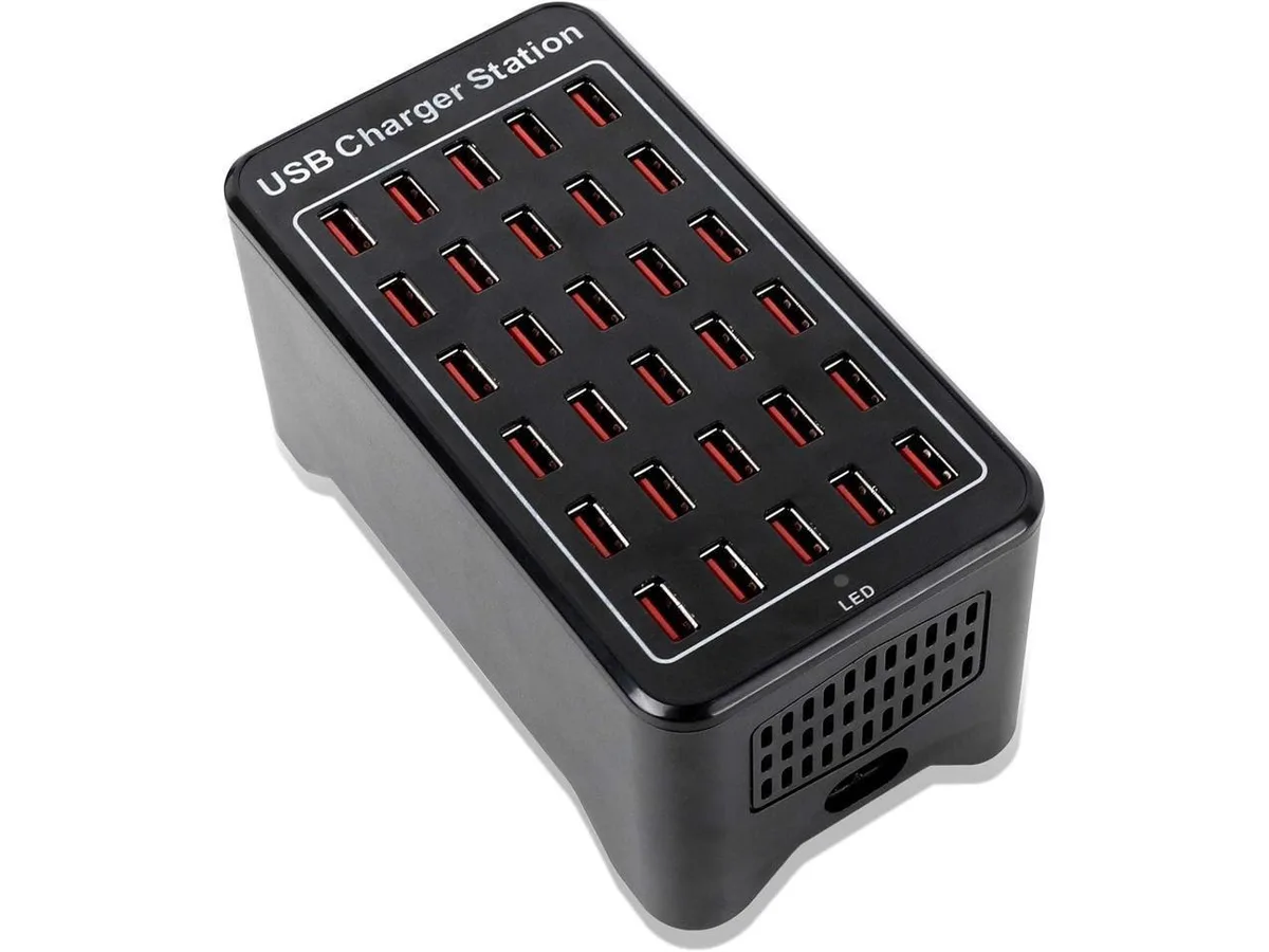 IXJYLCPC IXJYLCPC 20-Port 150W USB Charging Station QC 3.0 Black — product photo